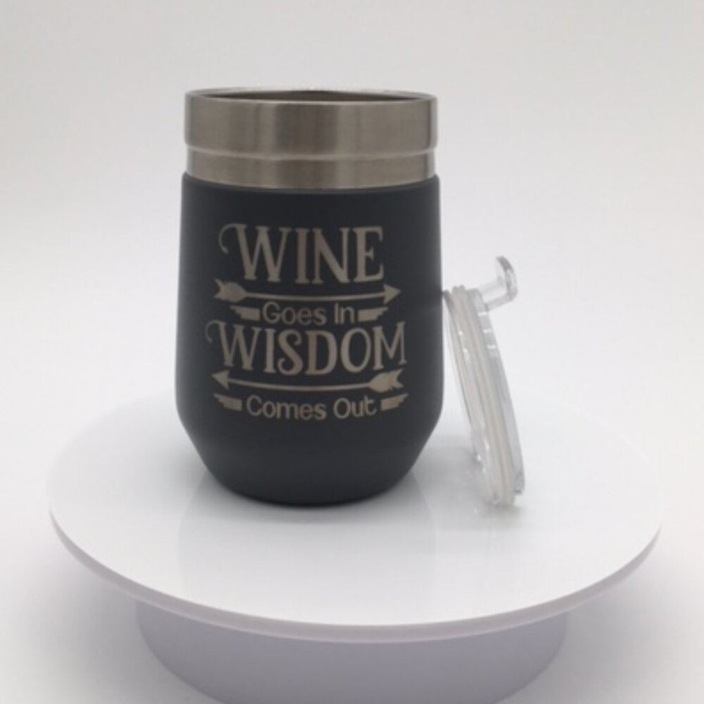Stanley 10 oz. Go Everyday Wine Tumbler Custom Engraved with Wine Goes In